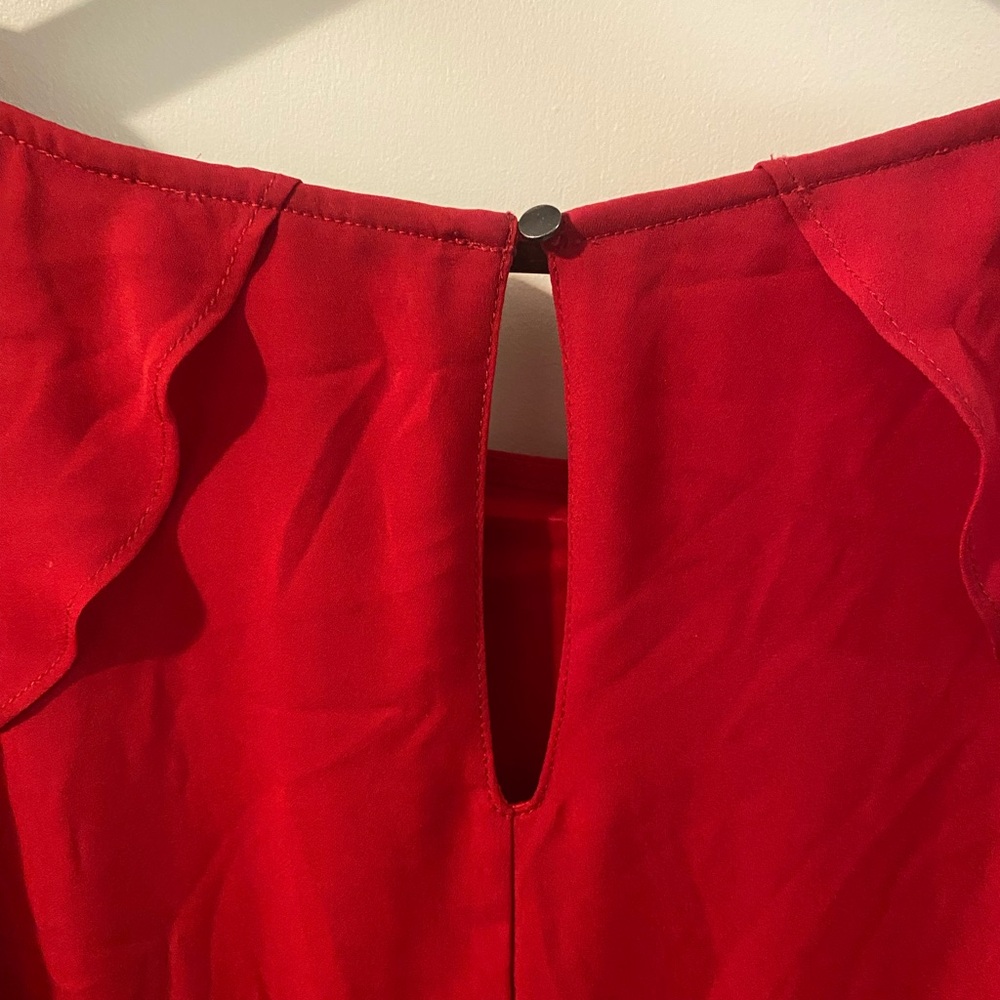 Reitmans Red Long Sleeve Dress with Ruffles - Picture 3 of 5